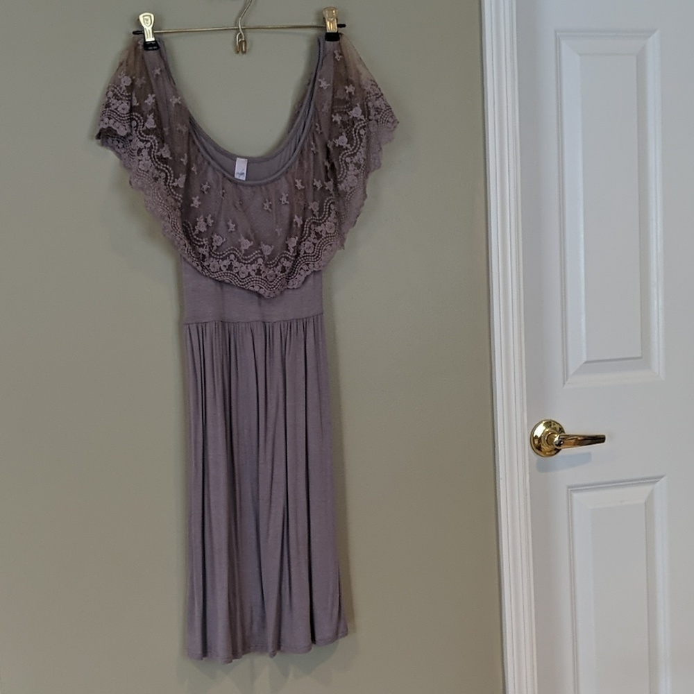 Alya small periwinkle/lavender lace detail dress